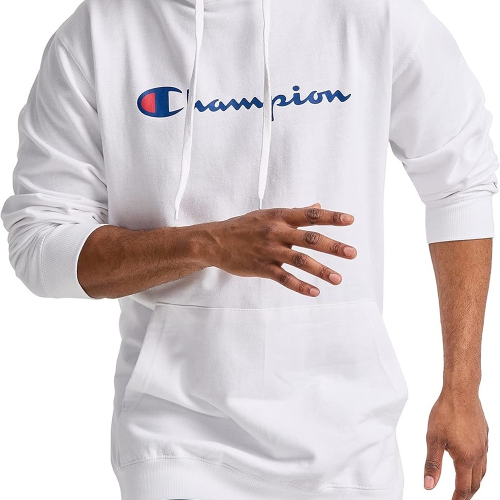 Champion White Sweatshirt Classic Pullover Style
